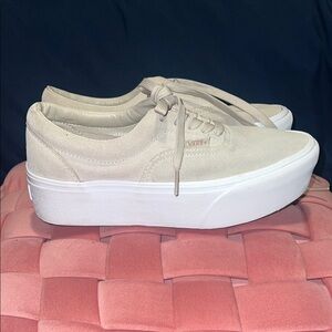 Vans Women's Beige Platform Sneakers